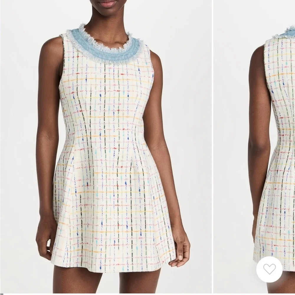 Chloe’ Kristyn White Multi-Tweed Colleen Dress NWT Size 2 Retail $468.00 - Picture 1 of 11